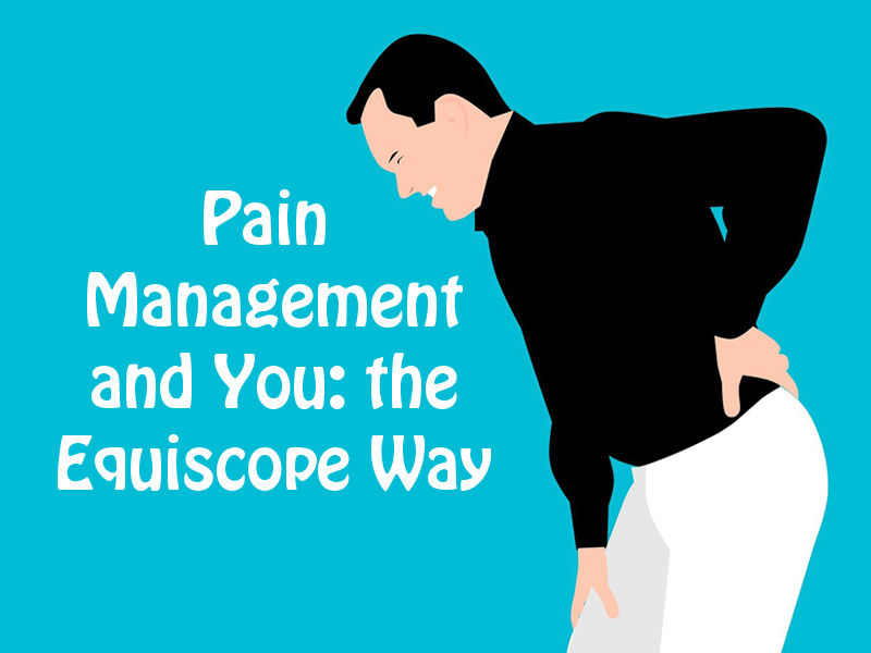 Pain Management illustrated by a man bending over with back pain