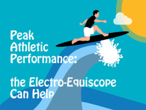 Surfer riding high to illustrate peak athletic performance achievable with Electro-Equiscope