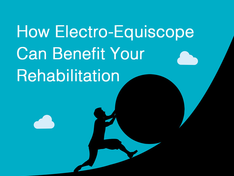 silhouette of man rolling ball uphill to illustrate how Equiscope can benefit your rehabilitation