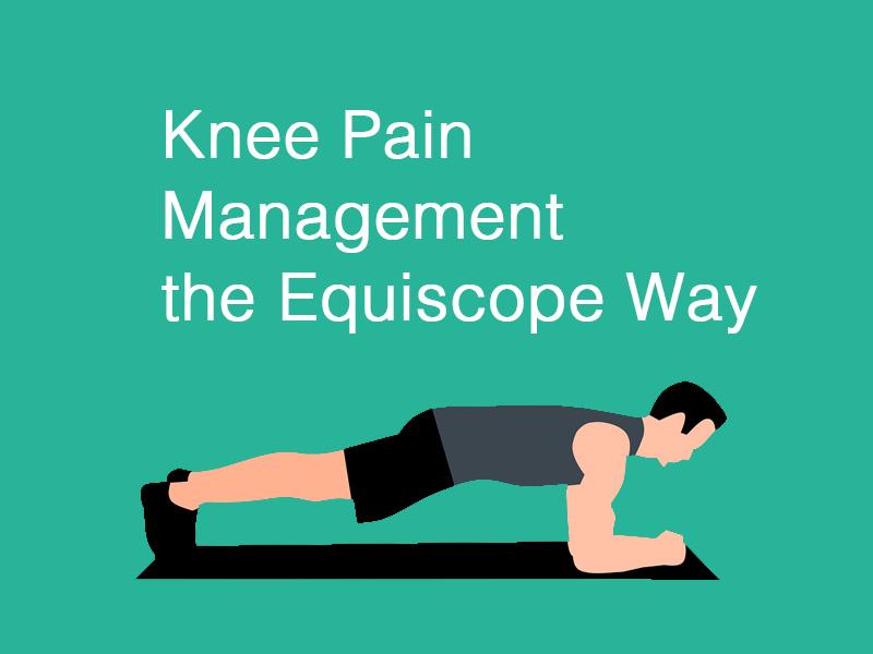 Man doing pressups to illustrate knee pain management with Equiscope