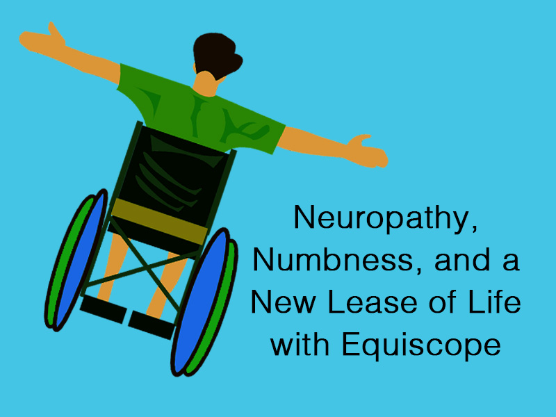 man in wheelchair rejoicing to illustrate improvement of neuropathy and numbness