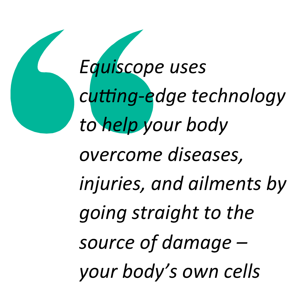 quote from the text about kneww healing and the Equiscope