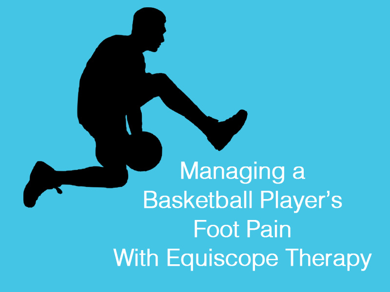 leaping basketball player to illustrate the problem of foot pain