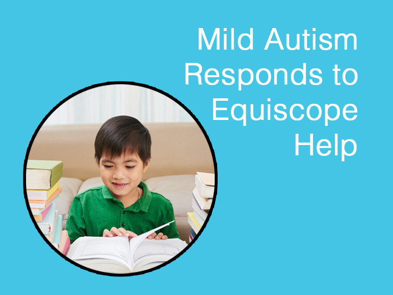 boy reading to illustrate improvement of mild autism after Equiscope therapy
