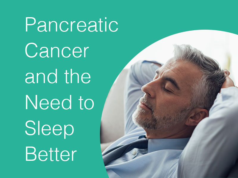 man asleep on coach in day to illustrate difficulty sleeping with pancreatic cancer